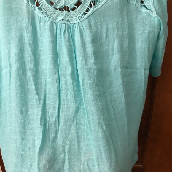 Light Blue Crotchet Blouse - Picture 4 of 7